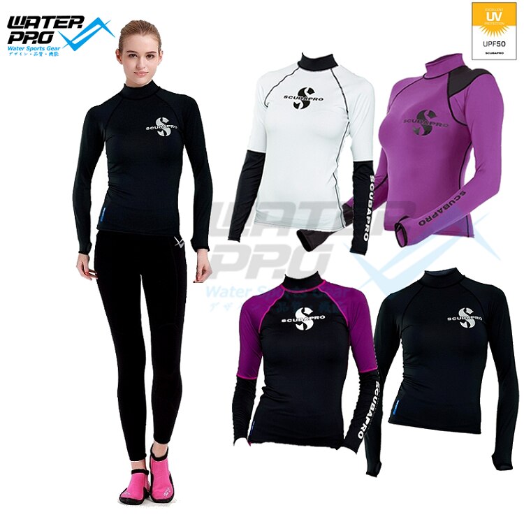 Scubapro Hybrid RASHGUARD MANICHE LUNGHE LADY UPF50 per gli Sport Acquatici lo snorkeling immersioni subacquee