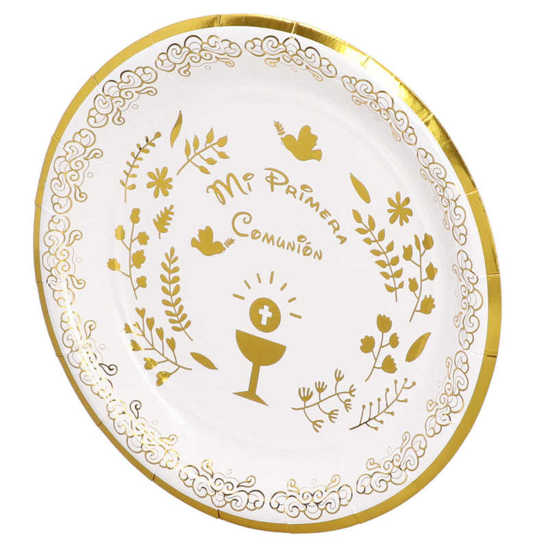 Paper Plate Disposable Food Plates Microwave Safe Cut Proof for Picnic for Party