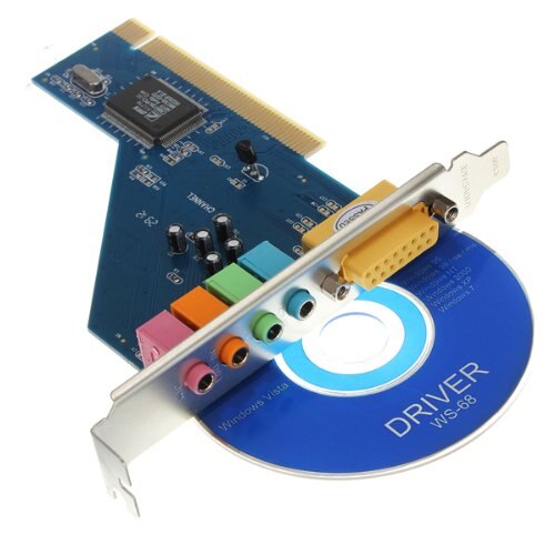 4 Kanaals 8738 Chip 3D Audio Stereo PCI Geluidskaart Win7 64 Bit voor PC