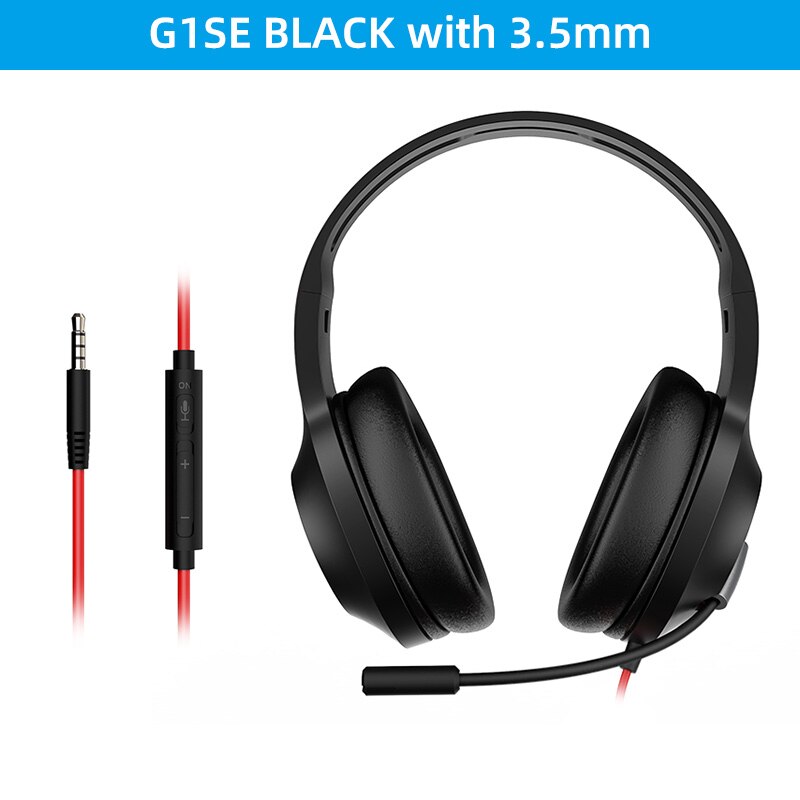 EDIFIER HECATE G1 przewodowy zestaw słuchawkowy do gier słuchawki z mikrofonem 40mm jednostka Gamer słuchawki do komputera Laptop USB/3.5mm: G1SE (3.5mm)