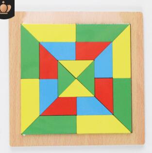 Iq hjärnteaser i trä pussel barn pedagogiskt tangram pussel spel för barn: Modell 18