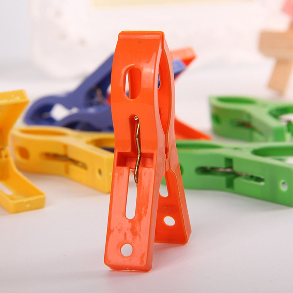 8 Stks/set Plastic Hanger Clips Wasserij Kleren Strandlaken Pins Voorjaar Klem Grote Clips