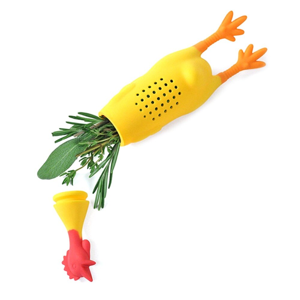Infuseur en Silicone pour thé | Mignon, coq de poulet, poule infuseur pour thé, Pot d'assaisonnement, récipient à condiments, boîte à épices réutilisable OK 0988 1 pièce