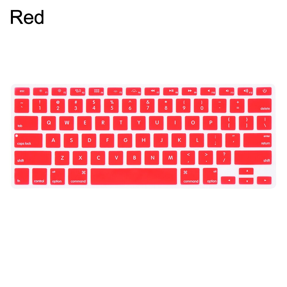 Silikonowa obudowa klawiatury miękki ochraniacz cukierkowe kolory dla Apple Macbook Pro Air 13 "15" 17 "akcesoria do laptopa: red