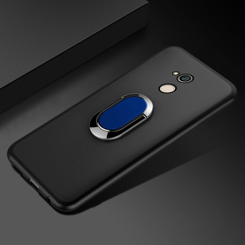 Abdeckung Für Sony Xperia XA2 Ultra H3213 H3223 H4213 H4233 fallen Klassische Finger Ring 360 Grad Drehung Weiche Silikon: Blau