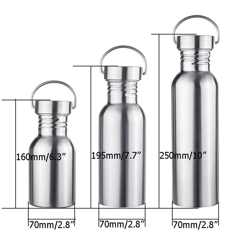 350 ml/550 ml/750 ml 304 Rvs Sport Drinkwater Fles Cup met Carry Draagbare Lekvrij drinkbekers Kolf