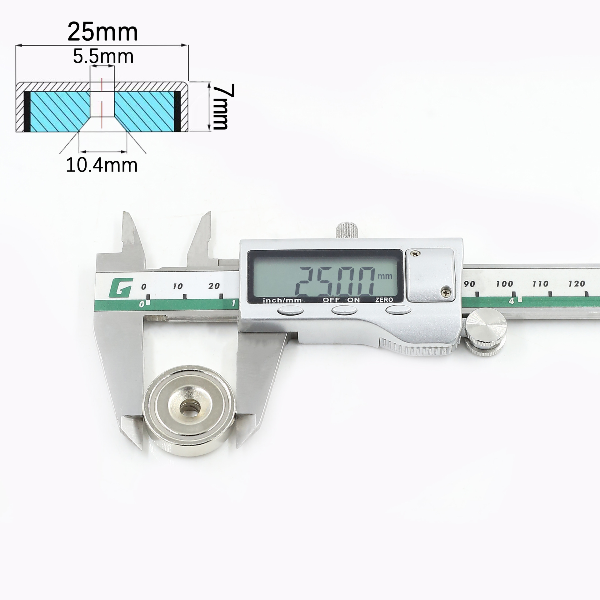 Countersunk Ring Hole Rare Earth Neodymium Magnets D16mm 20mm 25mm 32mm 36mm 42mm Strong Crafts Magnet N52 Salvage Magnets Parts: Orange
