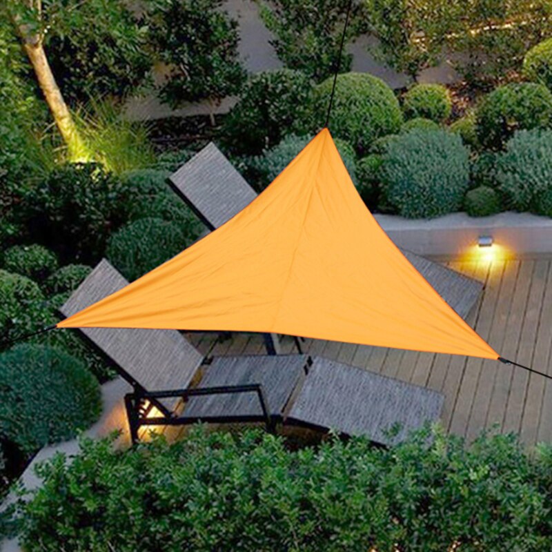 Buiten waterdicht uv-zon driehoekig schaduwdoek zonnescherm tuin terras zwembad schaduwdoek luifel kamperen picknick tent schaduwdoek: 4m- sinaasappels