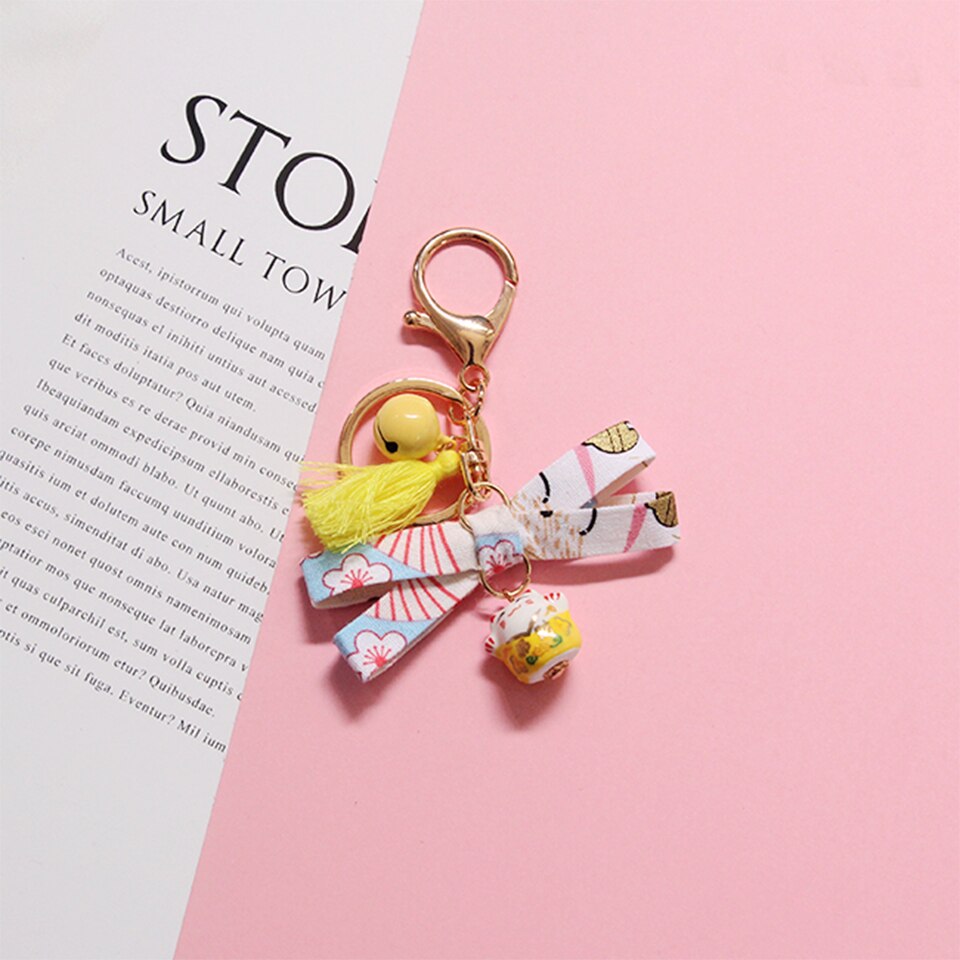 Beautiful Japanese Style Smart phone Strap Lanyards for iPhone Samsung Cherry Flower Decor Mobile Phone Strap Rope Phone Charm: G