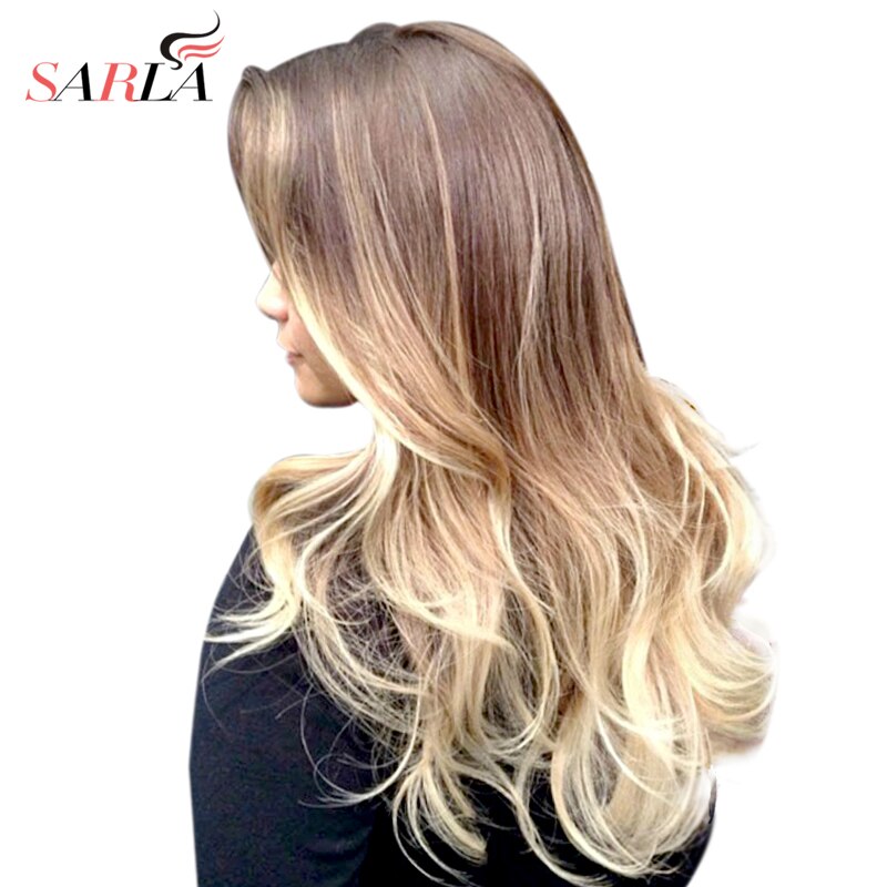 Synthetic Ombre Long Clip In Hair Extensions Wavy High Temperature Hairpiece 25 Colors Available 888