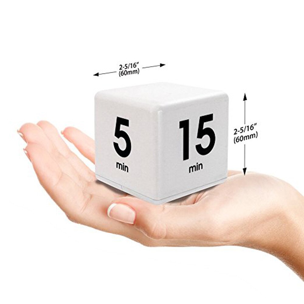 Kitchen timer Clock Timer Alarm Cube Digital 5, 15, 30, 60 Minutes Time Management White таймер кухонный
