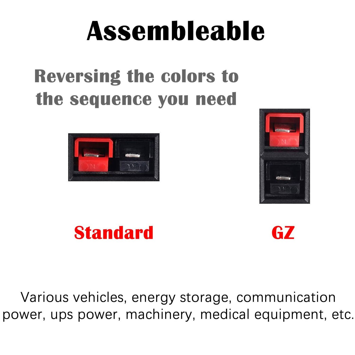 Solar Power Adapter Cable Connector Male Female for Goal Zero Yeti, Suaoki, Renogy Portable Solar Generator Station Kits 10AWG