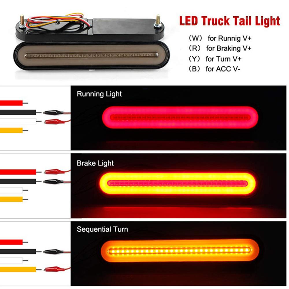 2Stck 100LED Lkw Rückleuchten Anhänger Lichter Lkw Zubehör LED Rückleuchten Für Anhänger Bremse halt Fließende Signal Licht lampe