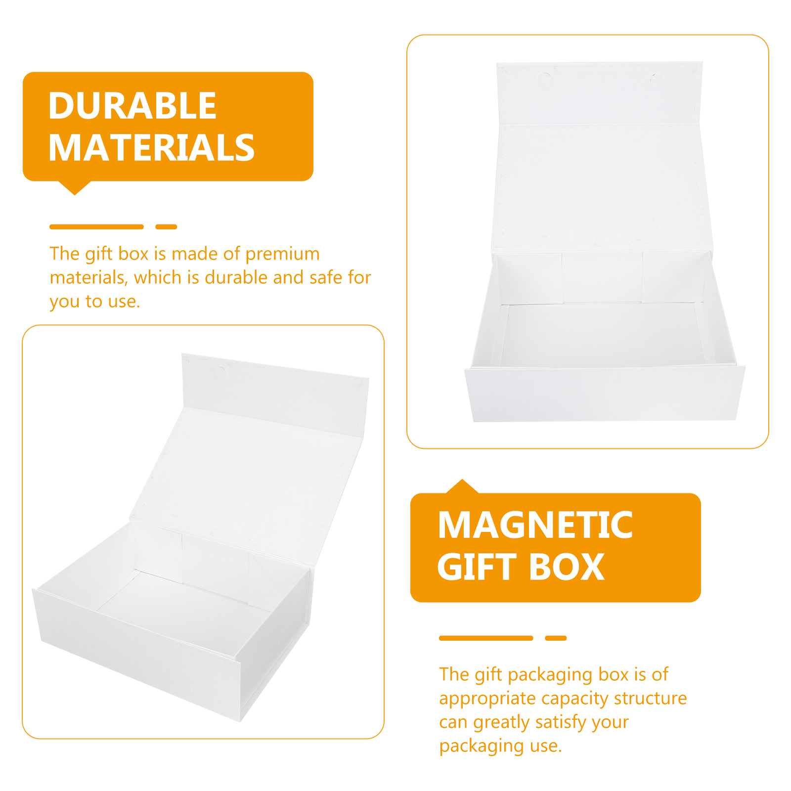 Magnetic Closure Foldable Storage Box Premium Material Container Protective Packaging Boxes Collapsible With Lid For