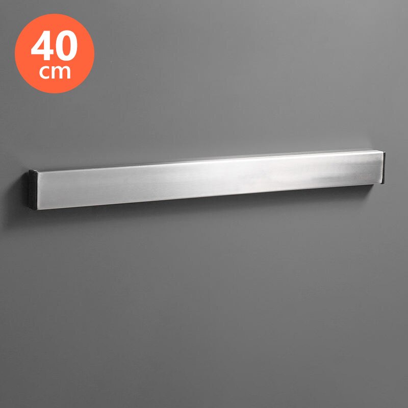 Porte-couteau magnétique support mural en acier inoxydable support de couteau support de rangement mural maison cuisine aimant porte-outil outil de cuisine: 40 cm sliver