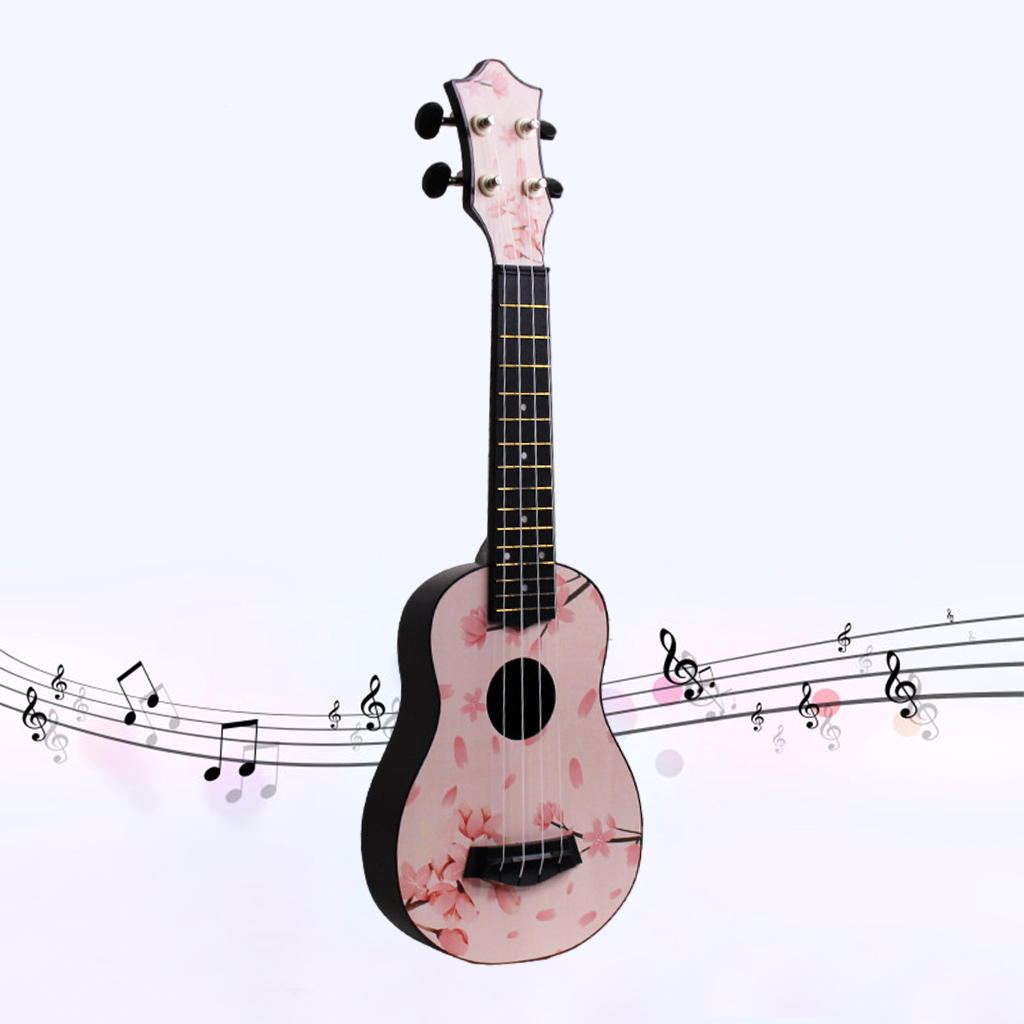 21in Ukulele Small Guitar Musical Instrument Stringed Instruments for Adults Beginner Kids Birthday: Sakura Petals