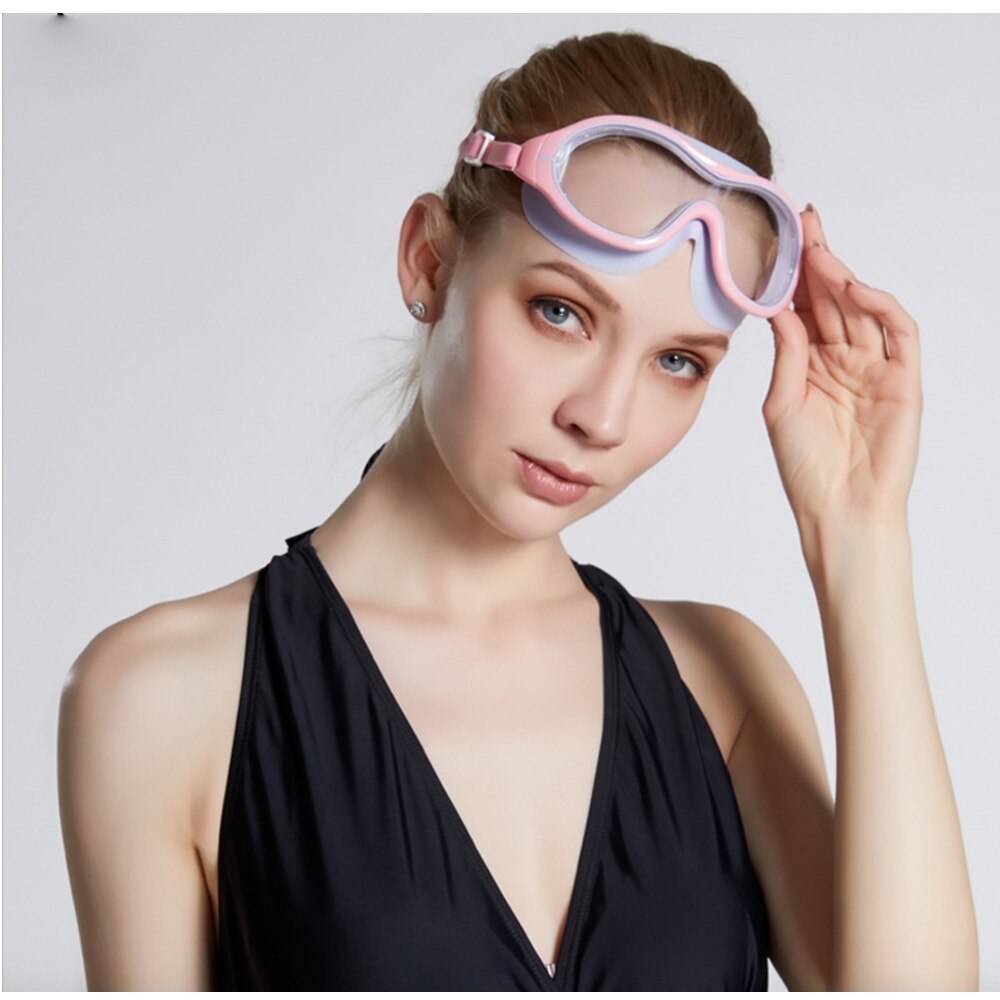 swimming goggles big frame HD trend waterproof anti-fog swimming glasses men and women adult goggles