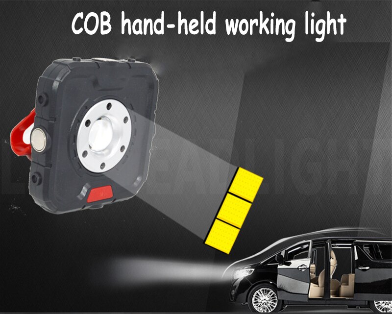 Portable COB LED Work Light Hand-held Magnet Searchlight Outdoor Maintenance Emergency Light Work Lamp for Car Repairing