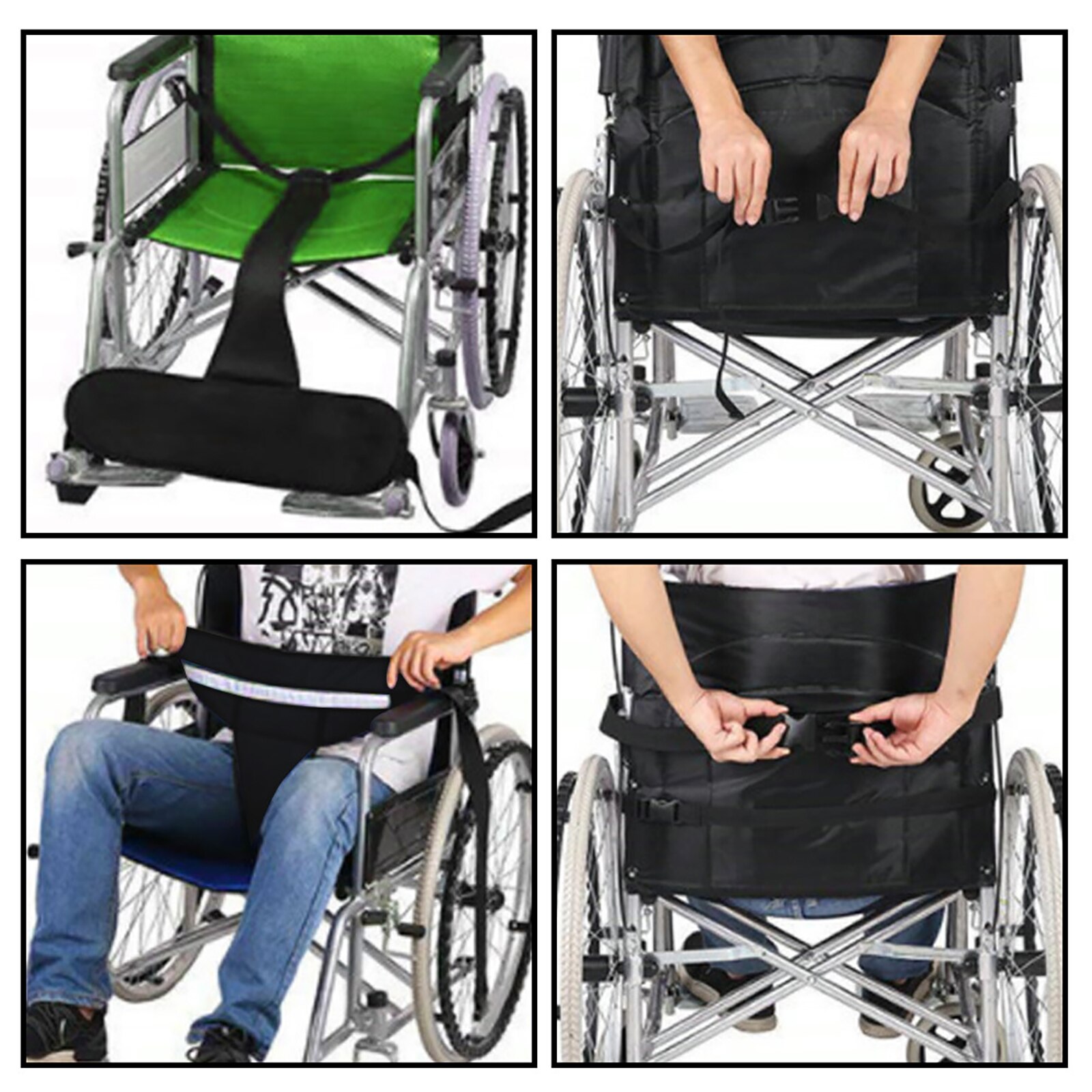 Wheelchair Belts Fall Protection Harness Fully Adjustable Restraint Strap for Unstable Patients Elderly People