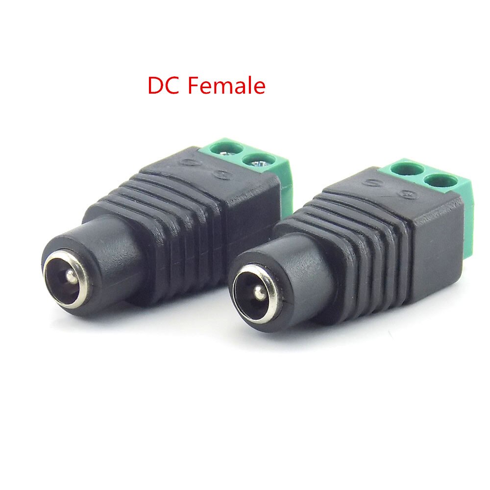 5pcs 12V BNC DC male female plug adapter power supply Connector 5.5X2.1MM Connectors Coax Cat5 for Led Strip Lights CCTV Camera: 5pcs DC Female