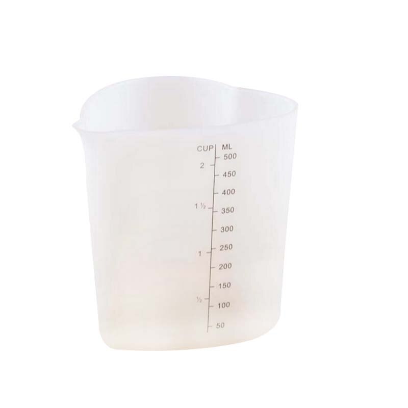 500 Ml Hartvormige Meten Siliconen Cups Voor Maatbeker Koken Hoge Temperatuur Weerstand Bakken Keuken Gereedschap
