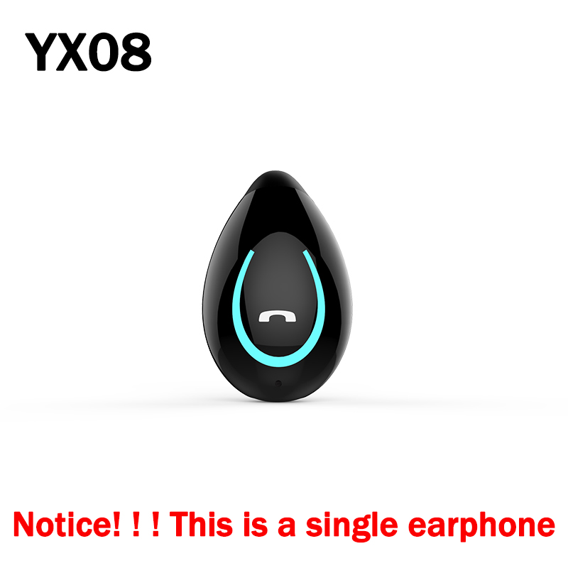 mini auricolare Bluetooth a orecchio singolo Auricolare invisibile in-orecchio Cuffie senza fili per musica Ciao-Fi Auricolari da gioco sportivi impermeabili: giallo