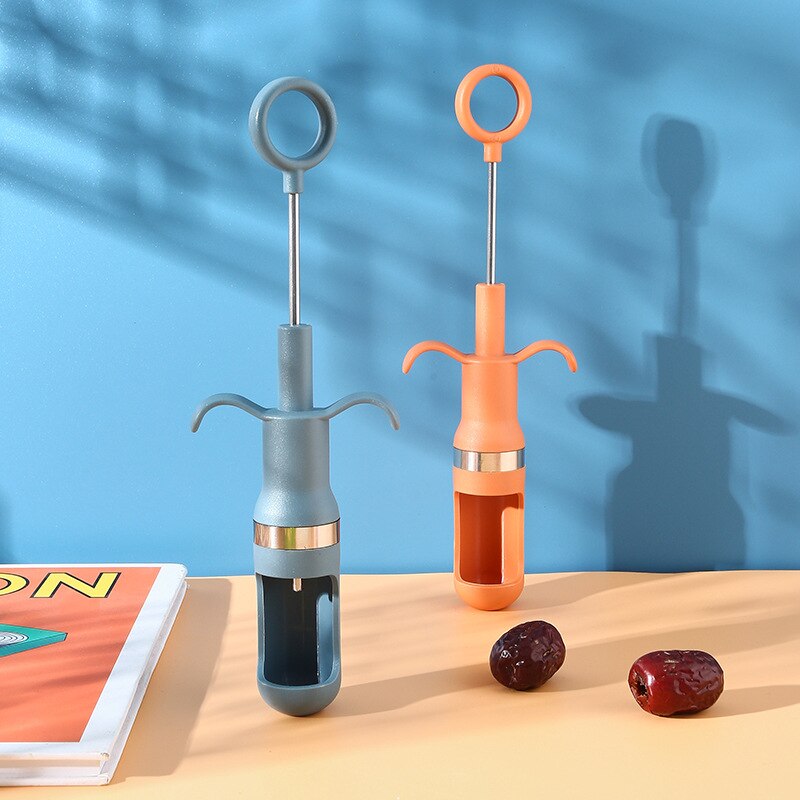 Jujube-extractor de frutas y verduras, utensilio de cocina para extraer frutos secos, frutas y verduras, Color Rojo