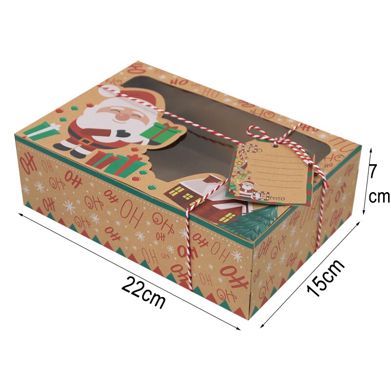 Chocolate Candy Cookie Boxes Christmas Wedding Party Kraft Paper Favor Cupcake Packaging Boxes Boxes Party Supplies