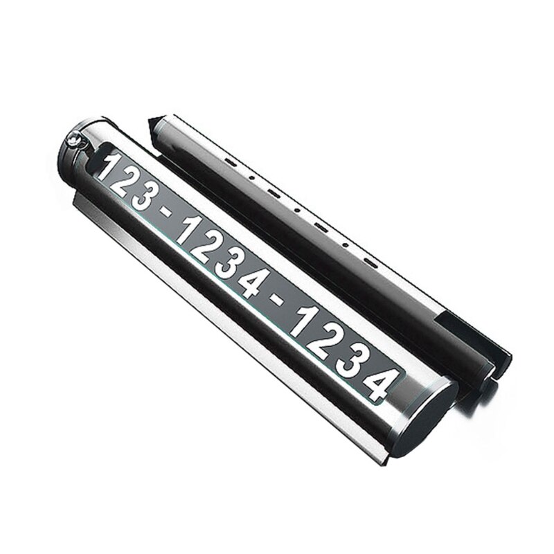 5 En 1 para estacionamiento temporal de coche matrícula soporte de teléfono móvil para coche martillo de seguridad cortador aromaterapia para coche: Silver