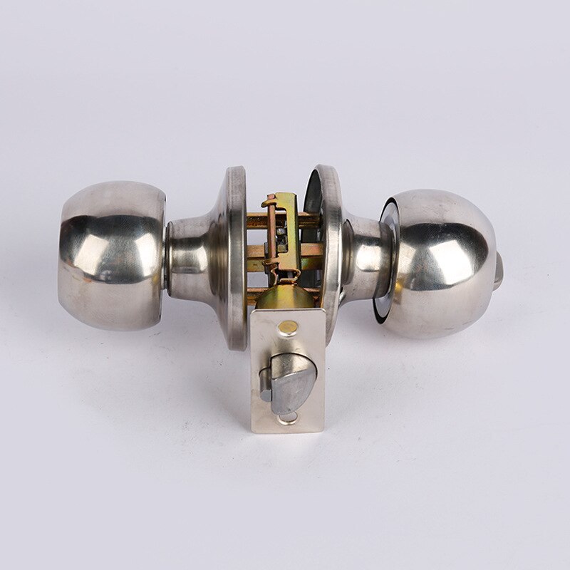 Stal nierdzewna okrągła kula klamka drzwi zestaw uchwyt uchwyt kłódka z kluczem robić 25mm-45mm okucia robić drzwi drzazga robić łazienki