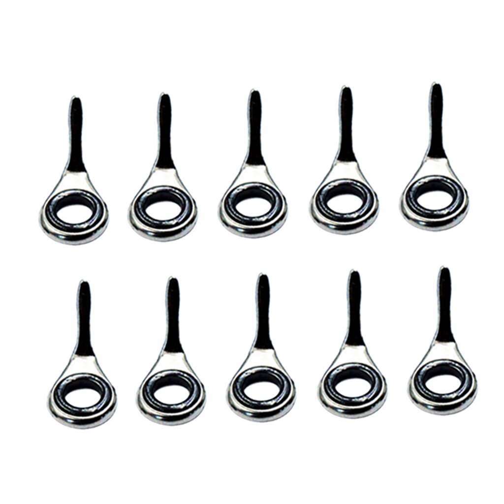 10 sztuk wędki przewodniki pierścienie żyłka przewodniki oczy zestawy 2/3/3. 8/5. 1/6. 8mm akcesoria wędkarskie Pesca 4 #5 #6 #8 #10 #: 3.8mm