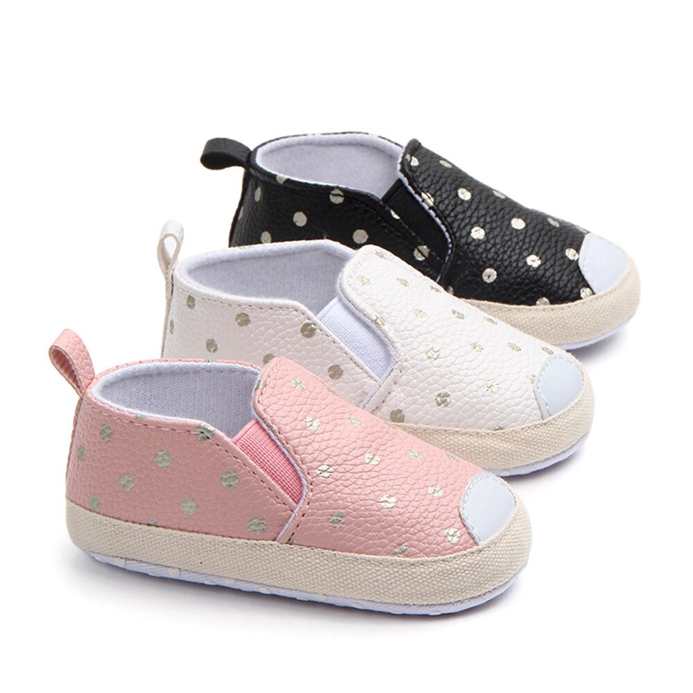 Kawaii-baskets en cuir Pu pour filles | Chaussures à semelles souples de -né, Tenis Bebes , baskets roses pour bébés filles
