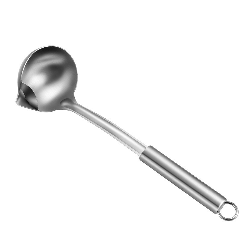 304 Stainless Steel Oil-separating Spoon Household Kitchen Oil Filter Spoon Long-handled Pot Soup Spoon Kitchen Utensils