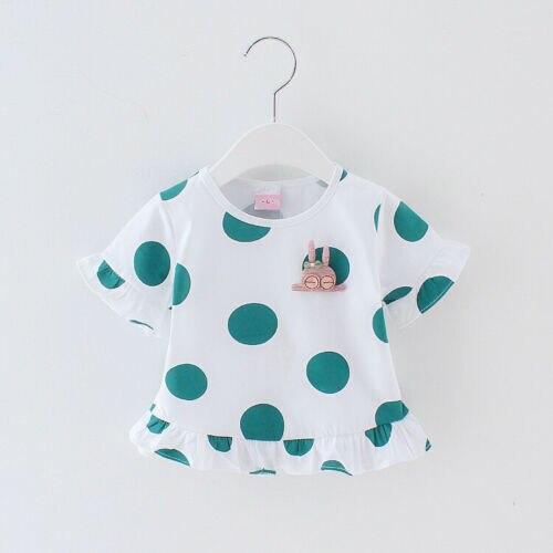 Kinderen Meisje T-shirt Zomer Baby Boy Katoen Tops Peuter Tees Kleding Kinderkleding T-shirts Korte Mouw Casual Wear Dot leuke