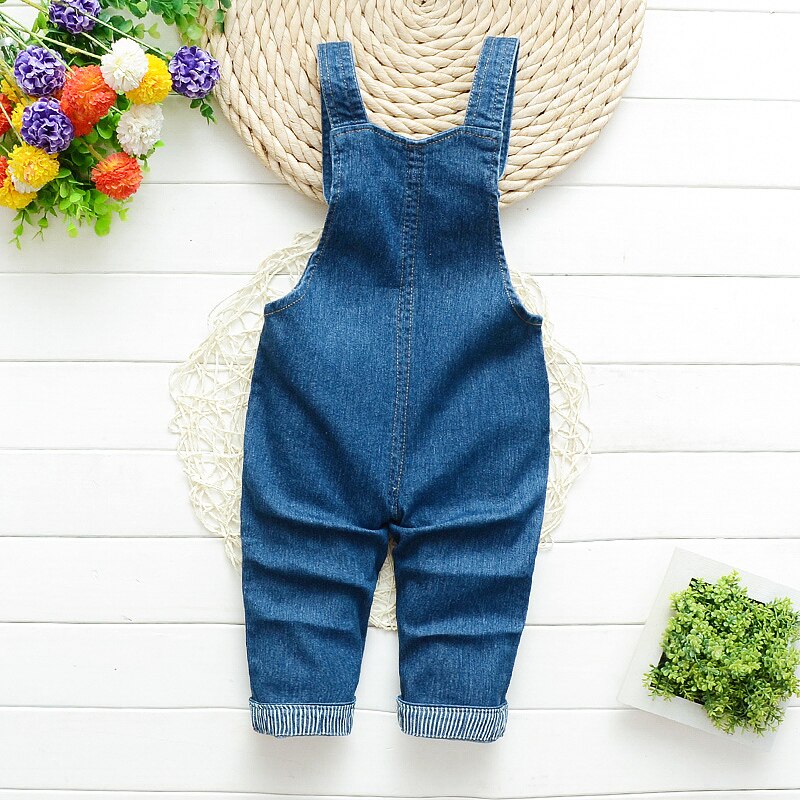 IENENS Baby Kleinkind Jeans Overalls Mädchen Denim Overalls Kinder Casual Latzhose Herbst Kinder Cartoon Tragen Lange Hosen 0-4Y