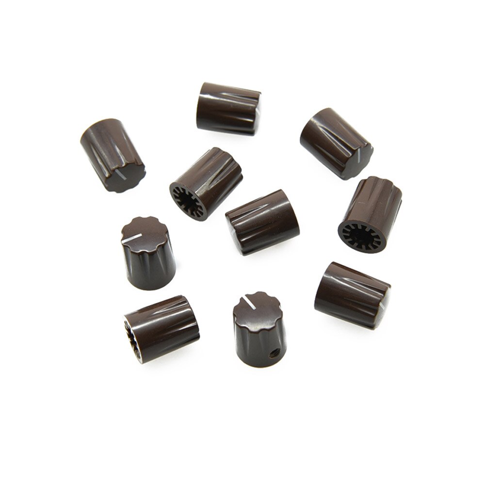 Zwart 10x Guitar Amp Effect Pedaal Knoppen 1/4 &quot;Davies 1900H Stijl Knop Set Schroef Verschillende Kleur: Brown