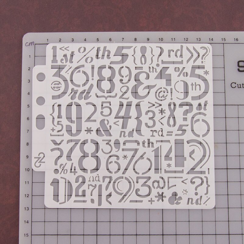 WYSE Number Scapbooking Stencil Cake Decorating Tool DIY Painting Stencils Fondant Pattern Printing Spray Template