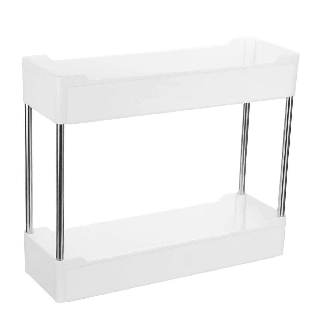 Kitchen trolley cart Bathroom Storage Rack Fridge Side Shelf Organizer Shelf Gap Holder With Wheel Removable 2/3/4 Layer: 2 layers