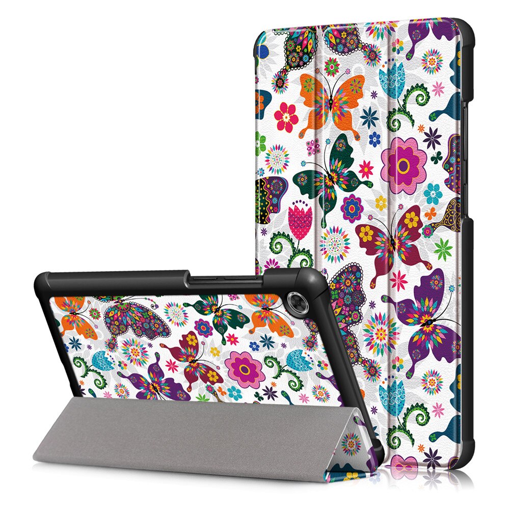 Tablet Case for Lenovo Tab M7 - PU Leather Folio Cover - Drop & Dust Resistant: Butterfly