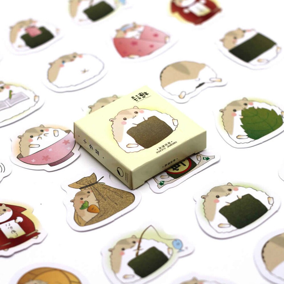 1pcs Hamster Cute Cartoon Stickers Spinning Top Toys Boy Girl Children