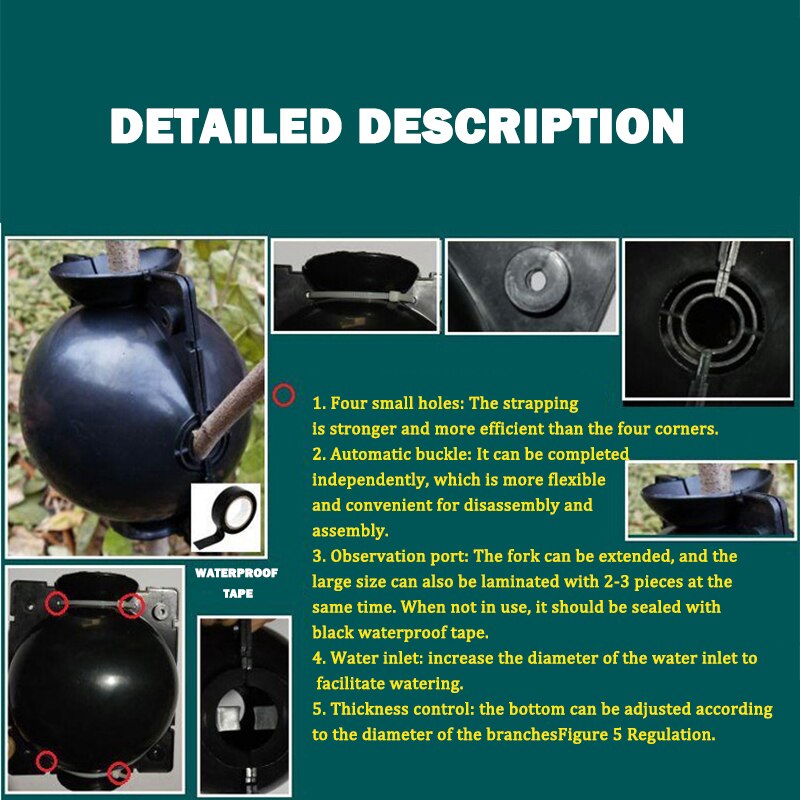 Plant Rooting Grow Box Plant Root Propagation Ball Container Grafting Box to Root Booster Outdoor Garden Rooting Ball