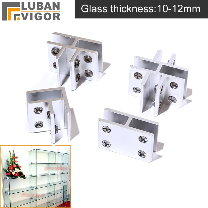 GOEDE! Glas/Acryl Showcase clips/connector, voor glas/Acryl 10-12mm, zonder boren, monteren vitrines zelf, Hardware