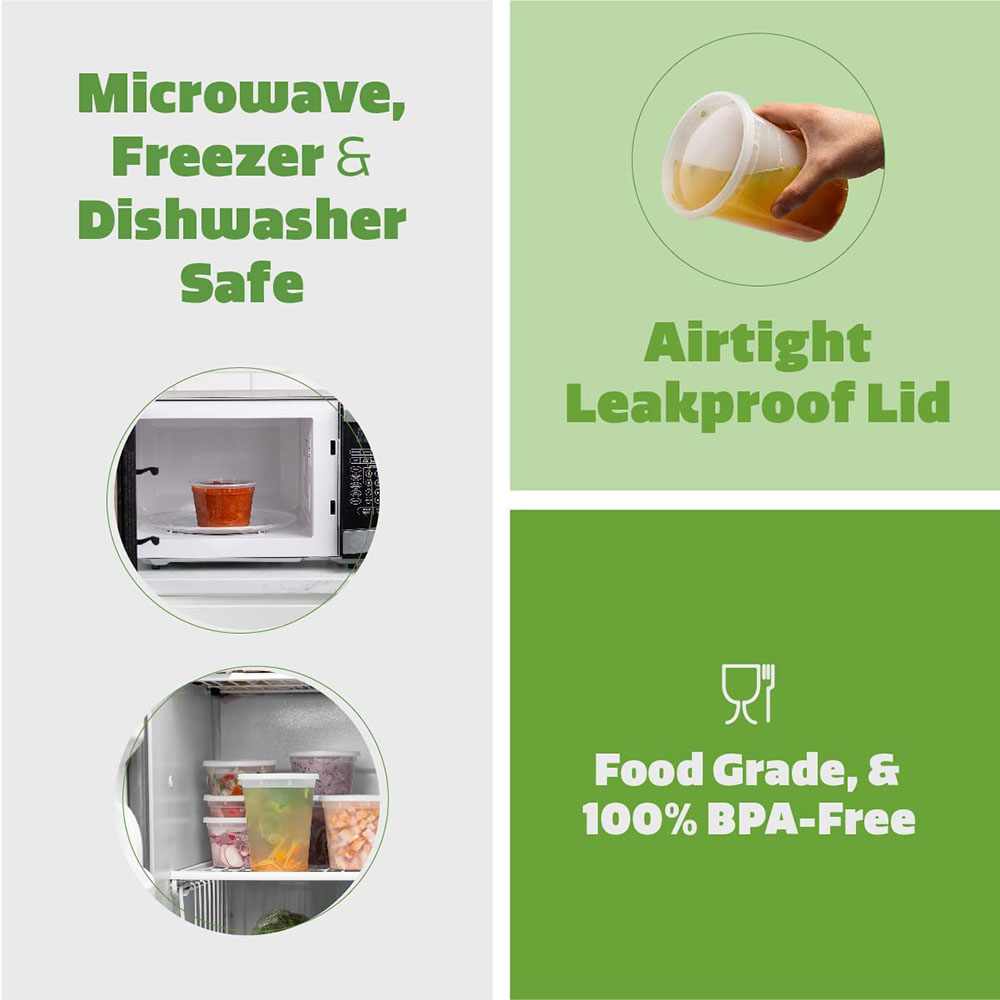 240ml/480ml plastbehållare för engångsmatförvaring med lufttäta lock, matbehållare för sallader, förvaring i kök, kylskåp