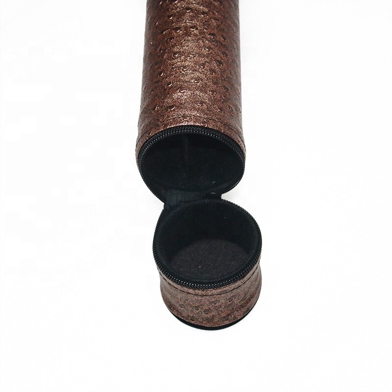 Hard leather 1/2 billiard cue case with for