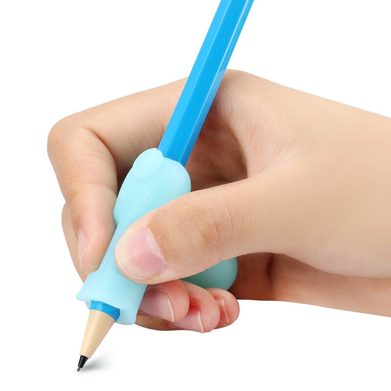 Silicone Writing Posture Correcting Tool Pencil Cap Posture Corrector Adjuster Child Student Stationery Hold a Pen Device