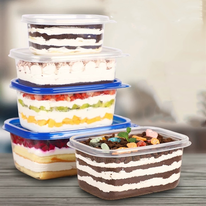 10pcs cake dozen Transparante Candy Cookies Koekjes Dozen voor Bakken Decoratie Pakket Bruiloft Gunst Bag Party Decor