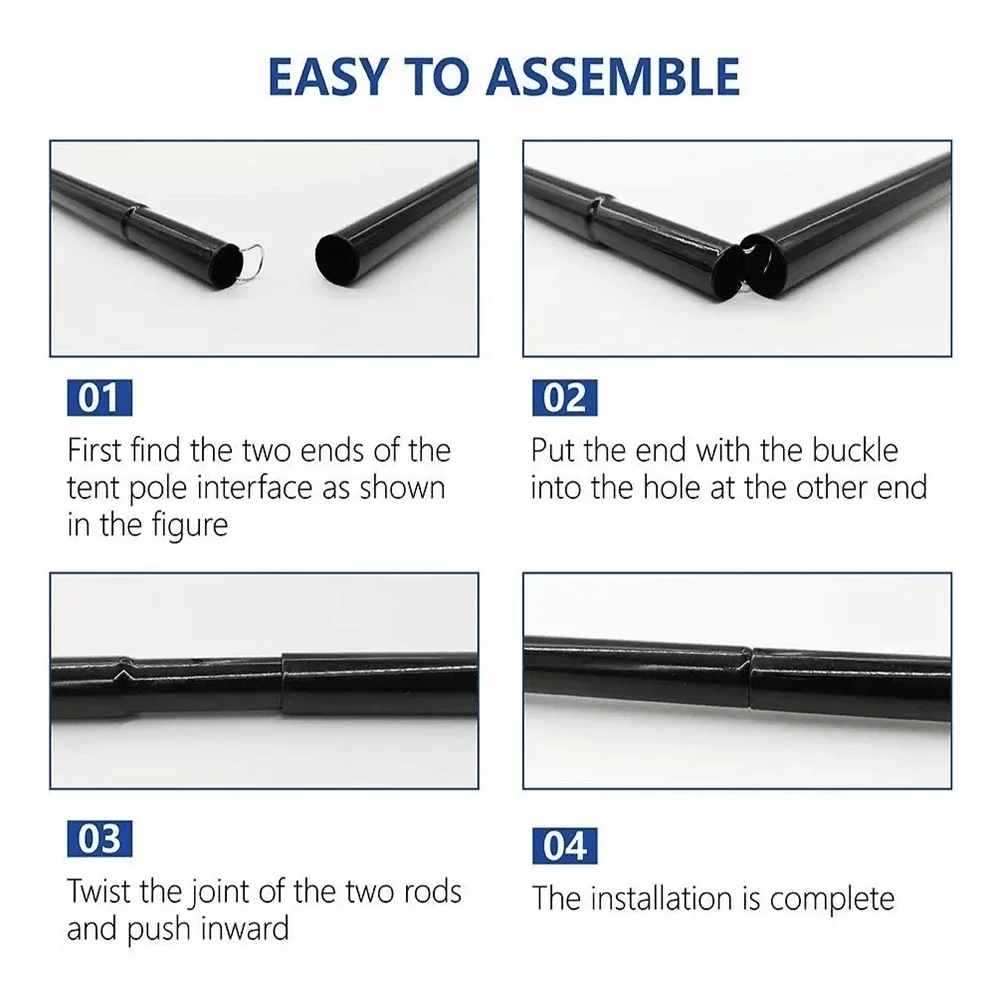 Tent Tarp Poles Set of 2, Universal Telescopic Adjustable Aluminium Camping Awning Poles Tent Accessories