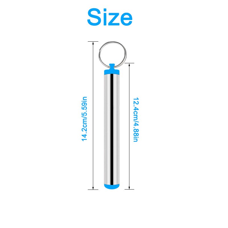 304 Food Grade Stainless Steel Packing with Keyring for Straws Easy Carrying
