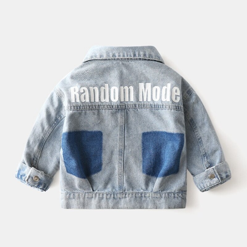 CROAL CHERIE chaqueta de otoño primavera para niños, ropa de abrigo para niños, rompevientos, prendas de vestir de letra, chaqueta vaquera para niños, rompevientos activo