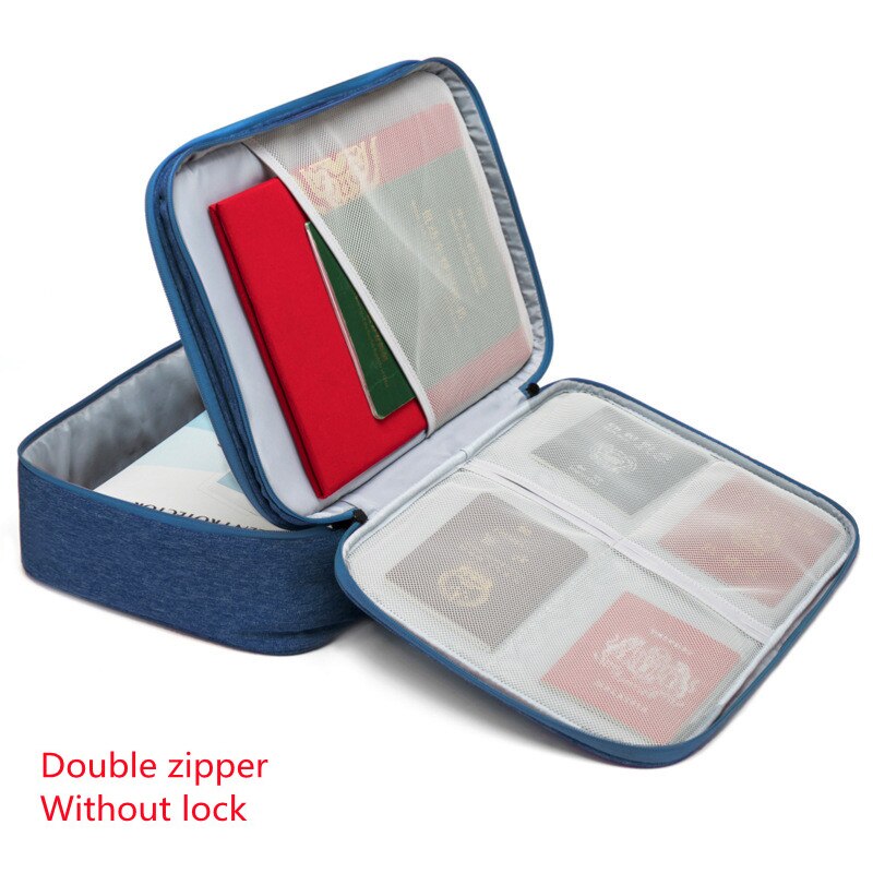 Tasche Ordner für Dokumente Organizer Lagerung Tasche Kasten fallen Abdeckung Halfter A4 Geldbörse Heimat Büro Sicher Zubehör Liefert: E 3 dunkel Blau
